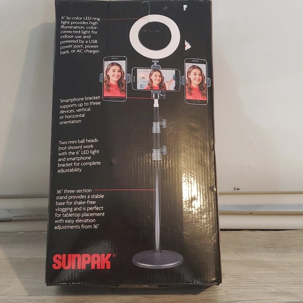 Sunpak Essential Vlogging Kit - VGE-LED72-6R-LM